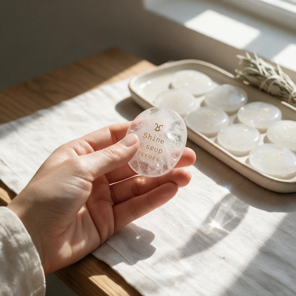Zodiac Crystal Stone, 12 Zodiac Signs with Inspirational Message, Astrology Gift, Personalized Birth Sign Gift
