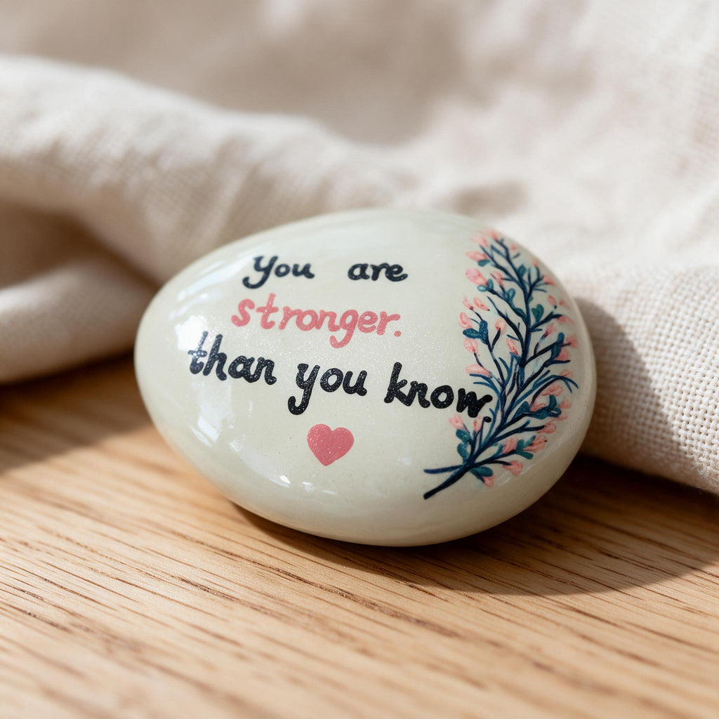 You Are Stronger Than You Know Stone, Inspirational Gift, Desk Decor