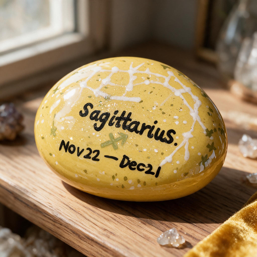 12 Zodiac Hand Painted Stones, Astrology Gifts, Zodiac Sign Decor, Birthday Gift, Celestial Keepsake