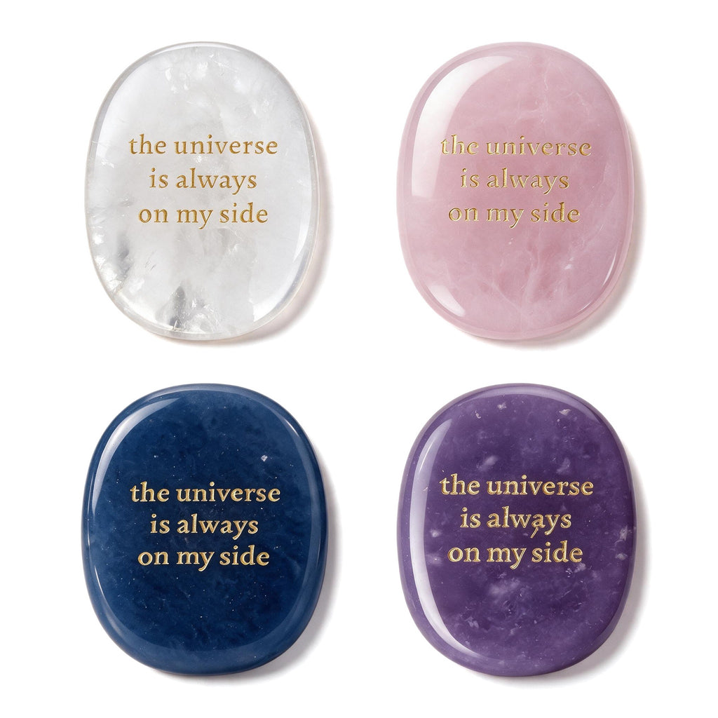 Inspirational Energy Stone, Positive Affirmation Crystal, The Universe Is Always on My Side, Spiritual Gift, Encouragement Gift