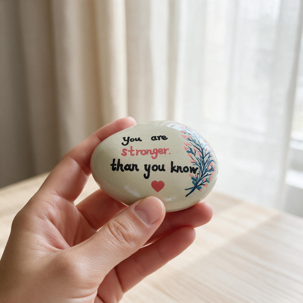 You Are Stronger Than You Know Stone, Inspirational Gift, Desk Decor