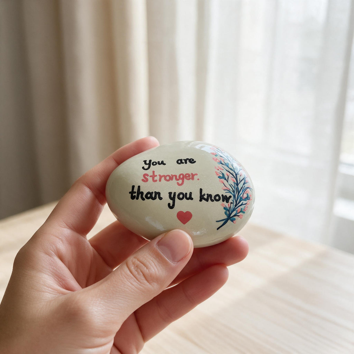 You Are Stronger Than You Know Stone, Inspirational Gift, Desk Decor