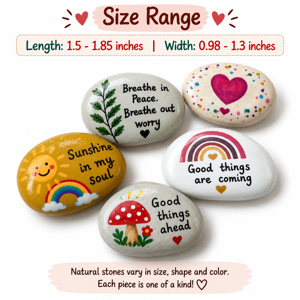 Hand Painted Inspirational Stones, Positive Quote Rock Set, Encouragement Gift, Motivational Gift, Meaningful Gift