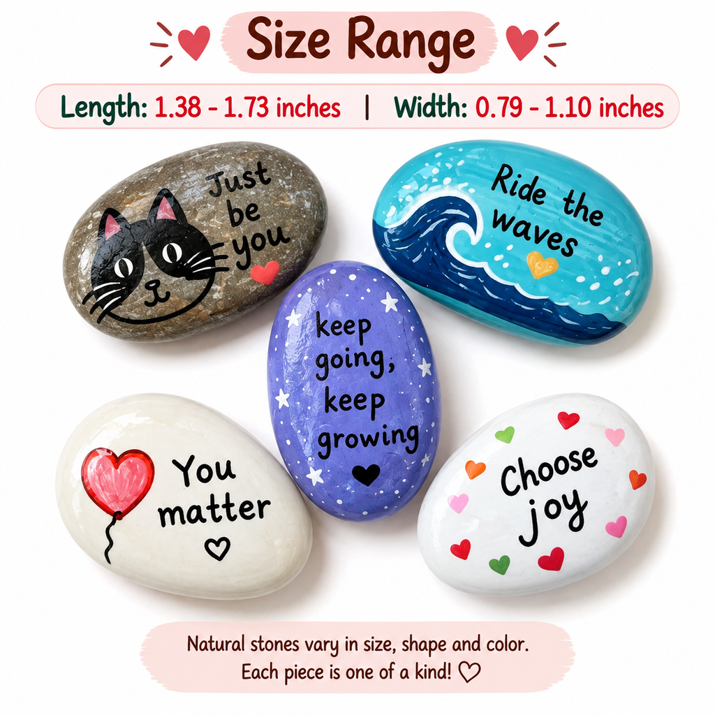 Hand Painted Inspirational Stones, Positive Quote Rock Set, Encouragement Gift, Motivational Gift, Meaningful Gift