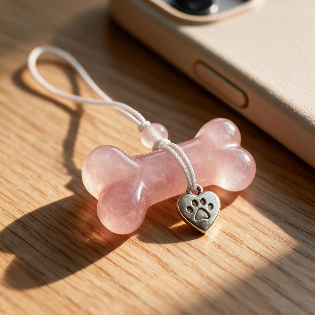 Crystal Dog Bone Charm, Pet Lover Gift, Dog Mom Gift, Puppy Charm, Dog Bone Bag Charm, Phone Charm, Cute Pet Accessory