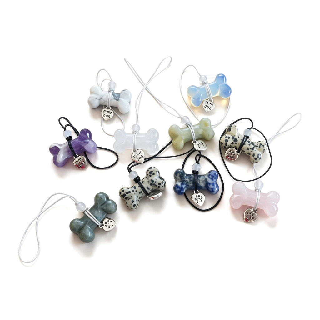 Crystal Dog Bone Charm, Pet Lover Gift, Dog Mom Gift, Puppy Charm, Dog Bone Bag Charm, Phone Charm, Cute Pet Accessory