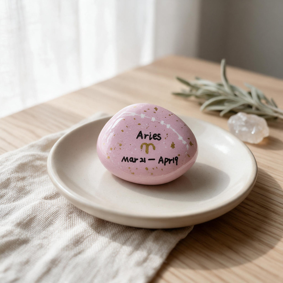 12 Zodiac Hand Painted Stones, Astrology Gifts, Zodiac Sign Decor, Birthday Gift, Celestial Keepsake