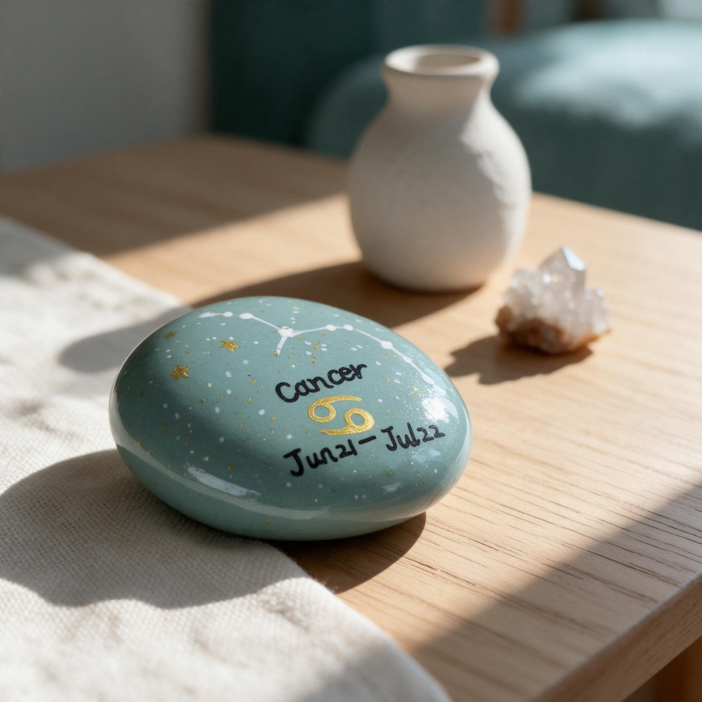 12 Zodiac Hand Painted Stones, Astrology Gifts, Zodiac Sign Decor, Birthday Gift, Celestial Keepsake