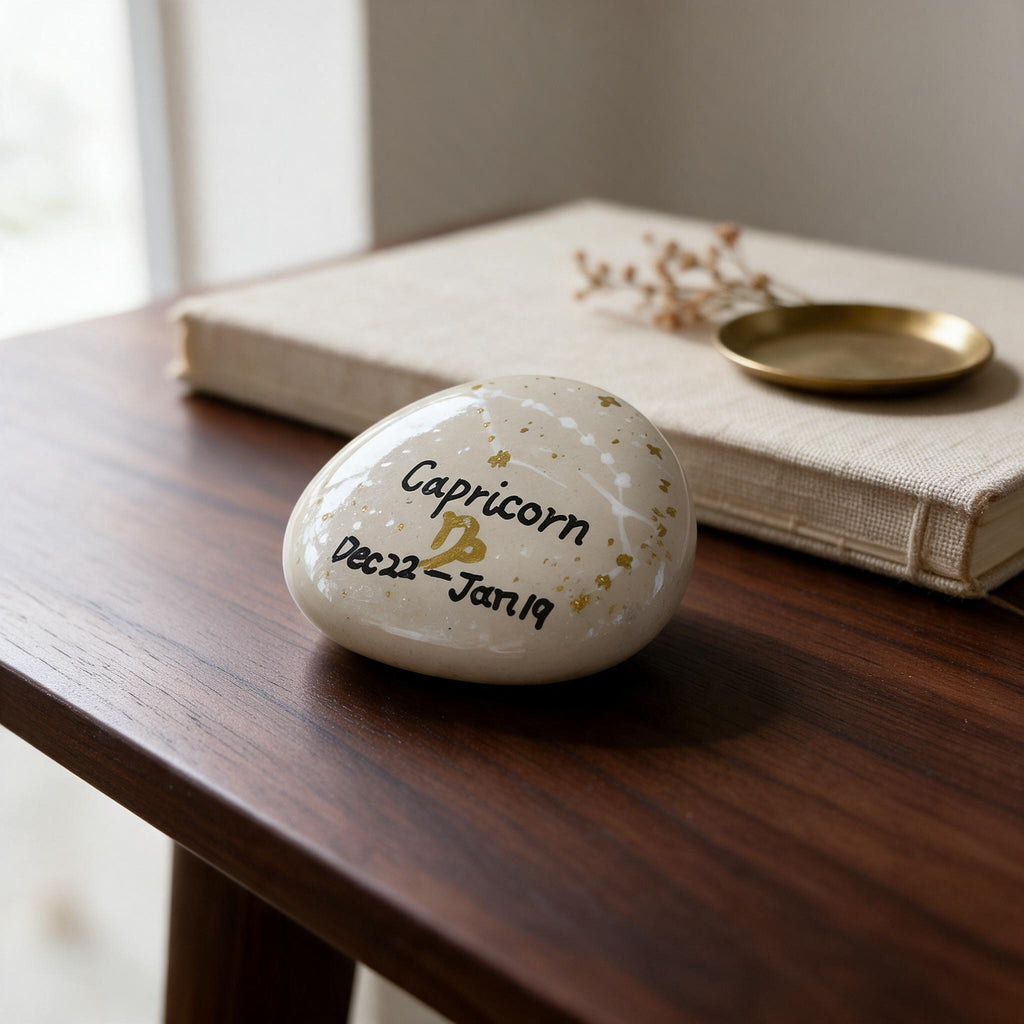 12 Zodiac Hand Painted Stones, Astrology Gifts, Zodiac Sign Decor, Birthday Gift, Celestial Keepsake