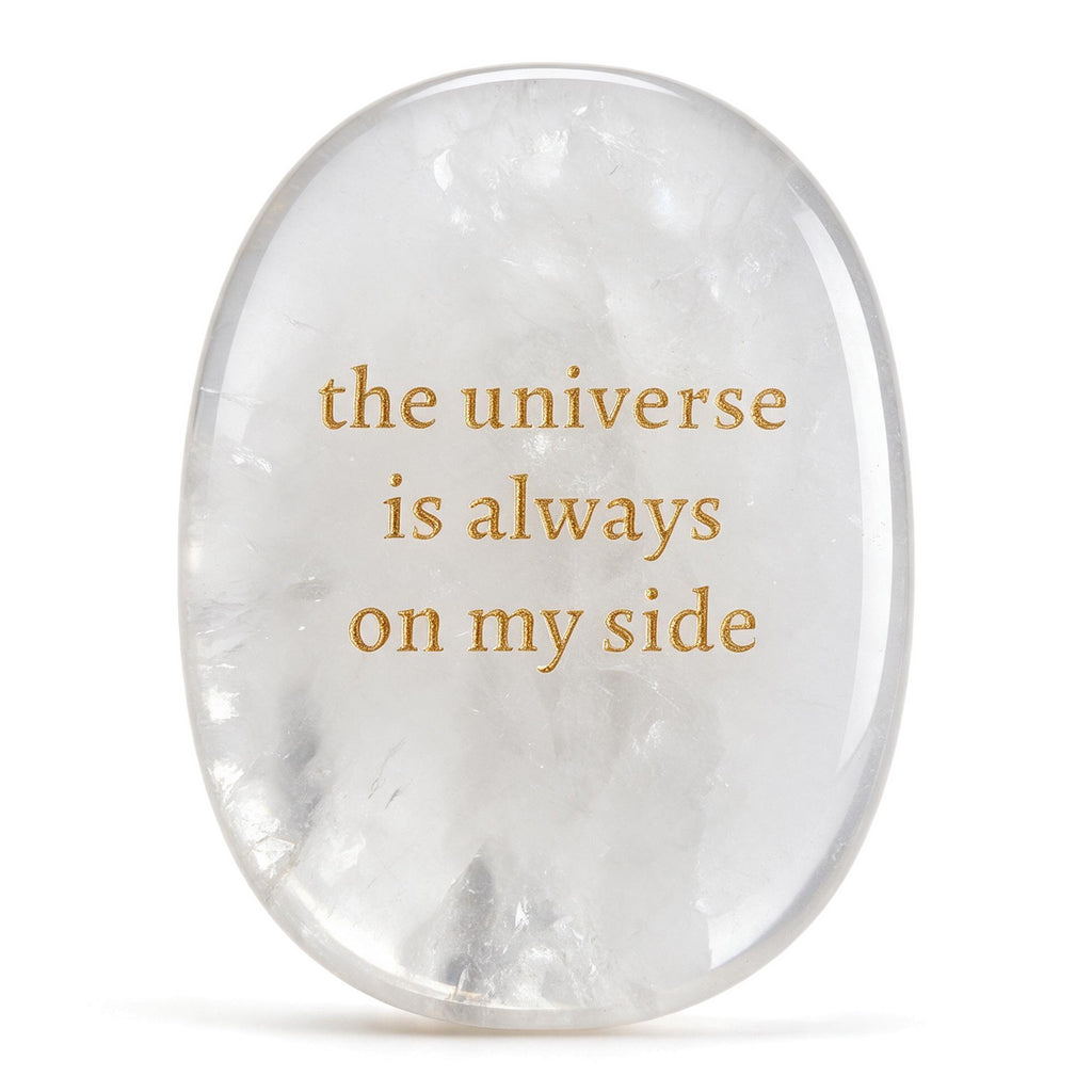 Inspirational Energy Stone, Positive Affirmation Crystal, The Universe Is Always on My Side, Spiritual Gift, Encouragement Gift