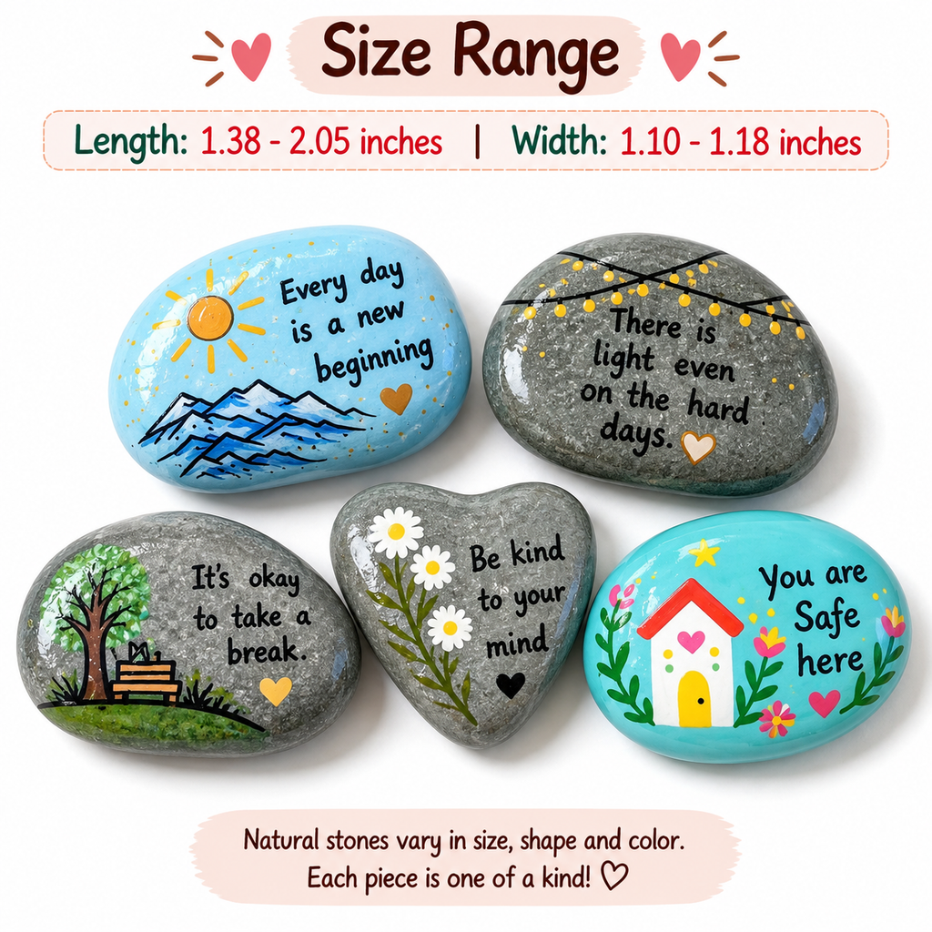 Hand Painted Inspirational Stones, Positive Quote Rock Set, Encouragement Gift, Motivational Gift, Meaningful Gift