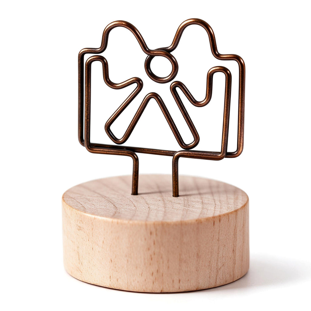Wooden Display Stand, Mini Card Holder, Photo Holder Base, Wood Slice Stand, Small Art Display, Picture Holder for Desk Decor