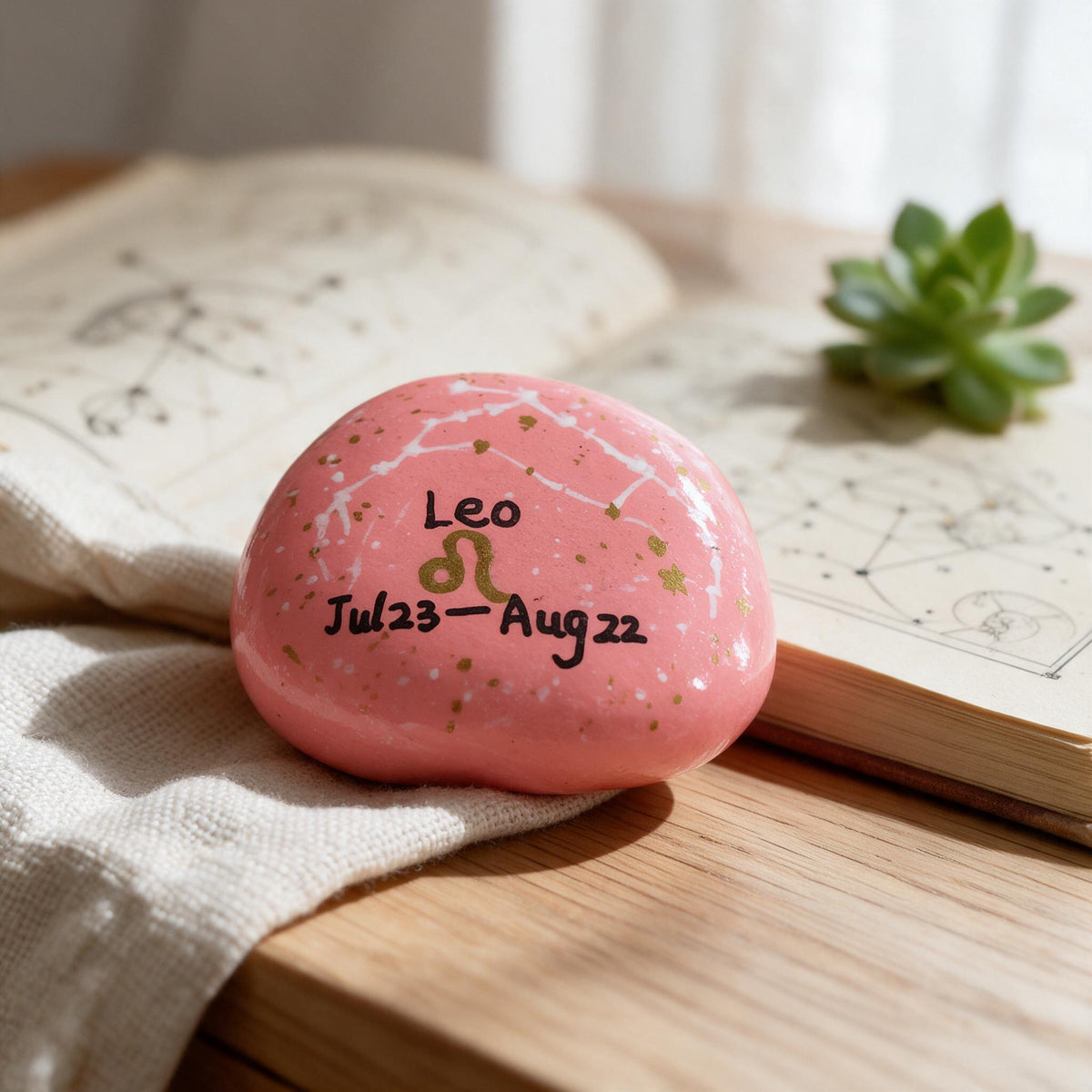 12 Zodiac Hand Painted Stones, Astrology Gifts, Zodiac Sign Decor, Birthday Gift, Celestial Keepsake
