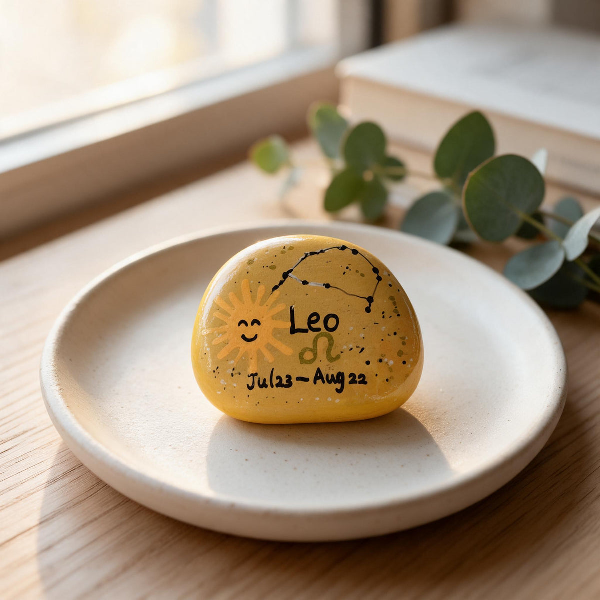 12 Zodiac Hand Painted Stones, Astrology Gifts, Zodiac Sign Decor, Birthday Gift, Celestial Keepsake