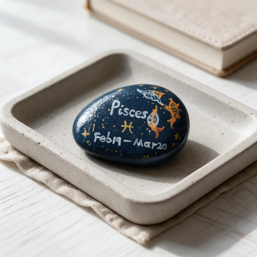 12 Zodiac Hand Painted Stones, Astrology Gifts, Zodiac Sign Decor, Birthday Gift, Celestial Keepsake
