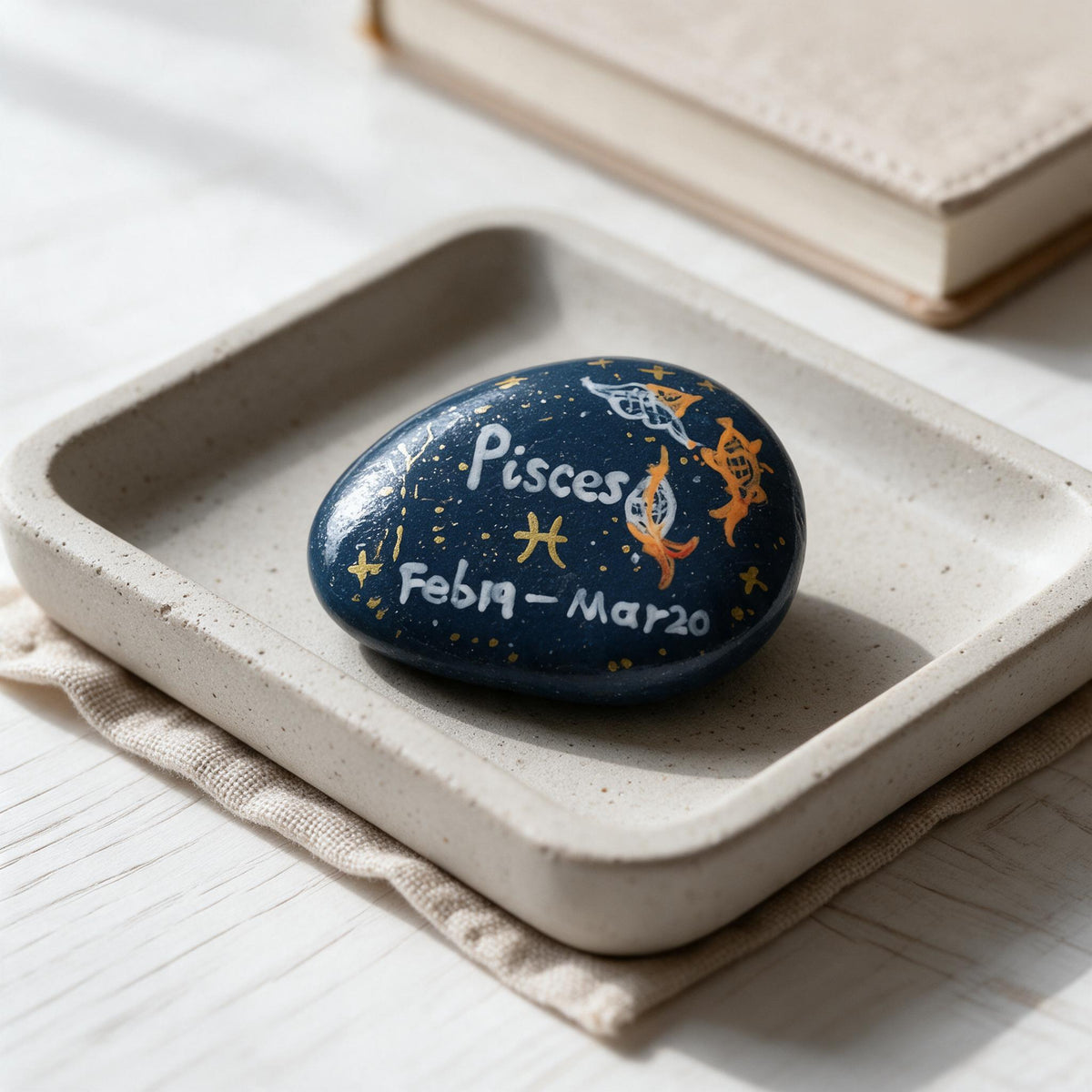 12 Zodiac Hand Painted Stones, Astrology Gifts, Zodiac Sign Decor, Birthday Gift, Celestial Keepsake