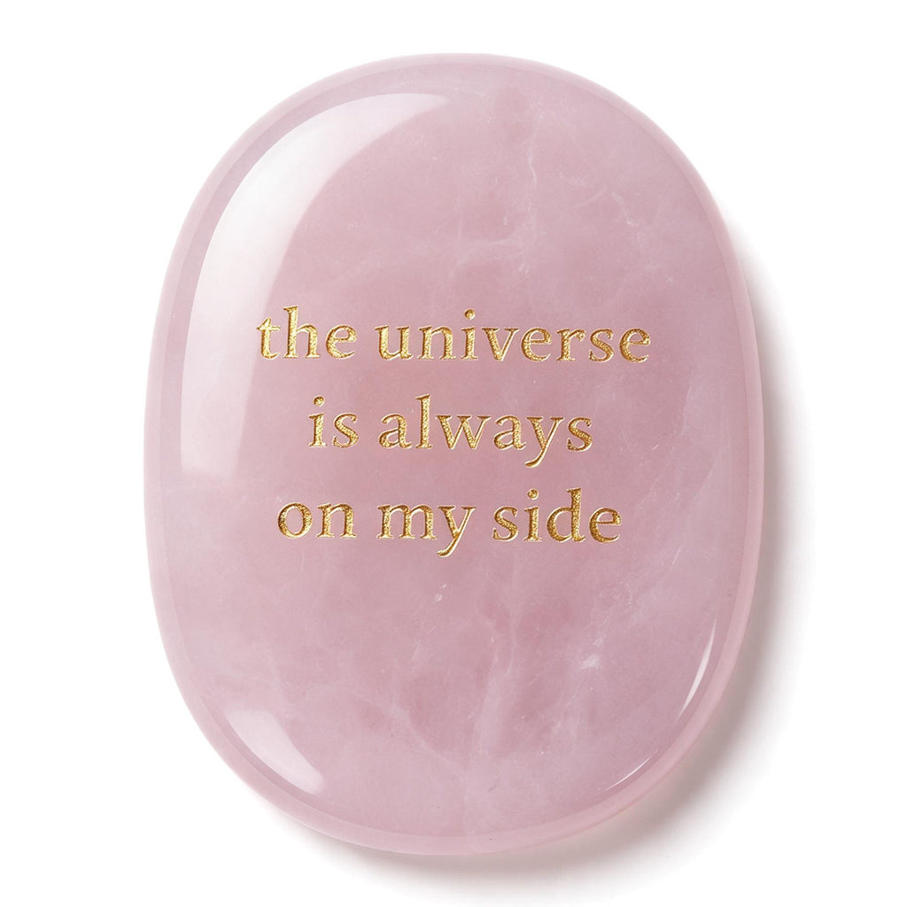 Inspirational Energy Stone, Positive Affirmation Crystal, The Universe Is Always on My Side, Spiritual Gift, Encouragement Gift