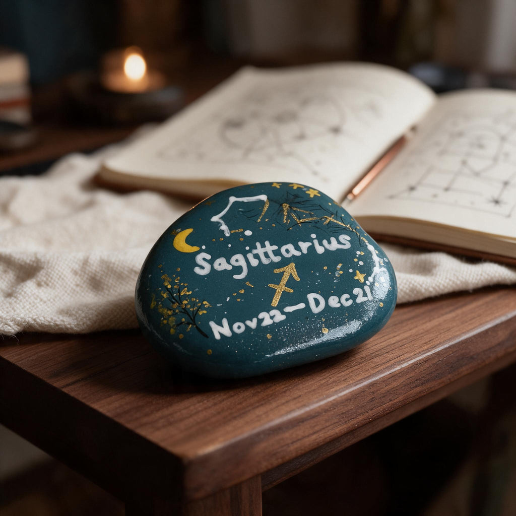 12 Zodiac Hand Painted Stones, Astrology Gifts, Zodiac Sign Decor, Birthday Gift, Celestial Keepsake