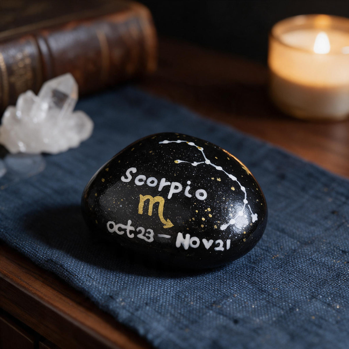 12 Zodiac Hand Painted Stones, Astrology Gifts, Zodiac Sign Decor, Birthday Gift, Celestial Keepsake