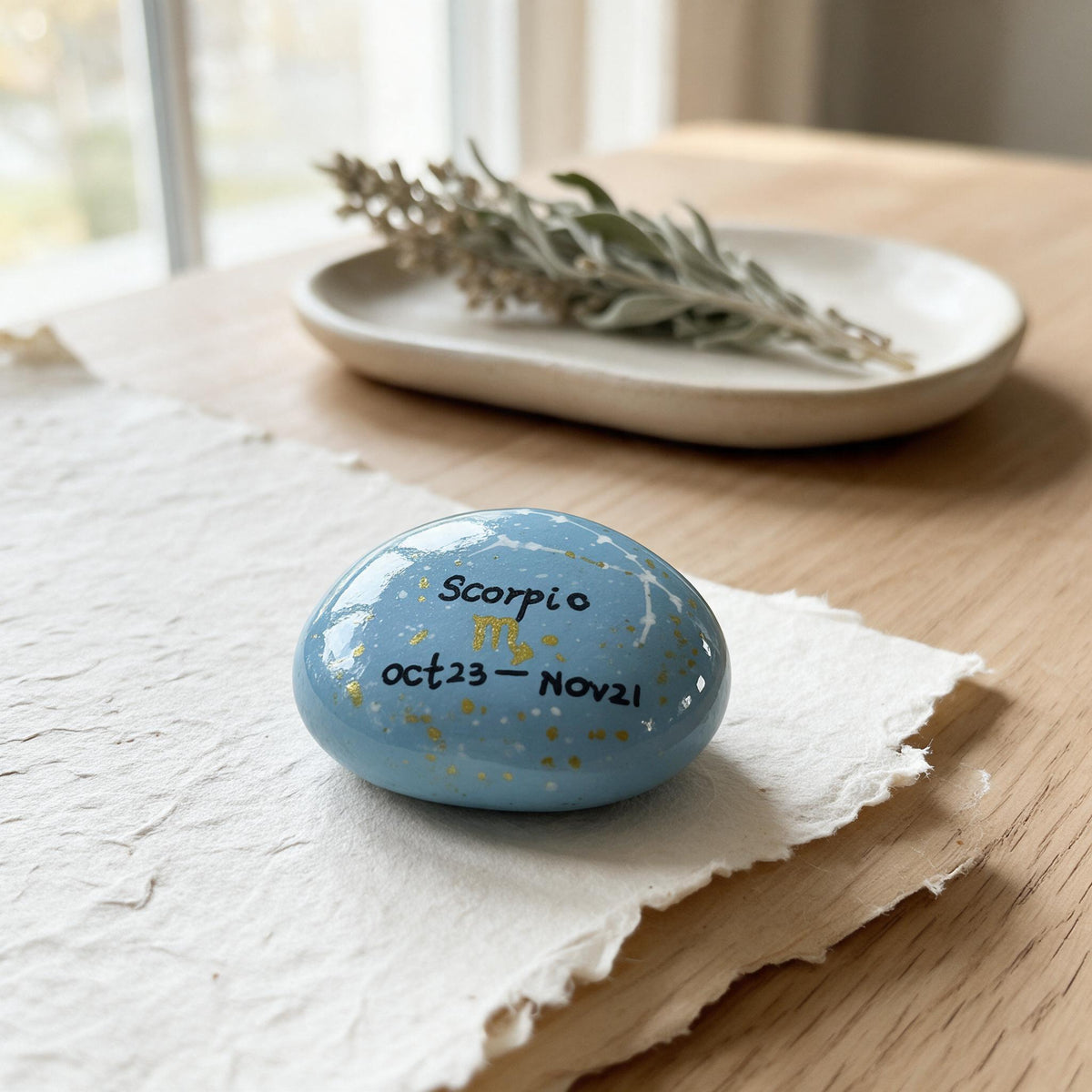 12 Zodiac Hand Painted Stones, Astrology Gifts, Zodiac Sign Decor, Birthday Gift, Celestial Keepsake