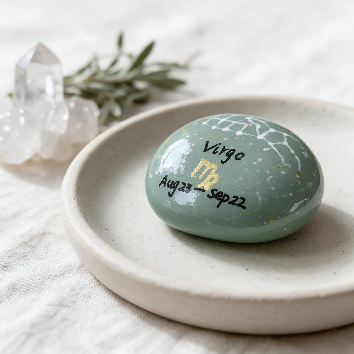 12 Zodiac Hand Painted Stones, Astrology Gifts, Zodiac Sign Decor, Birthday Gift, Celestial Keepsake