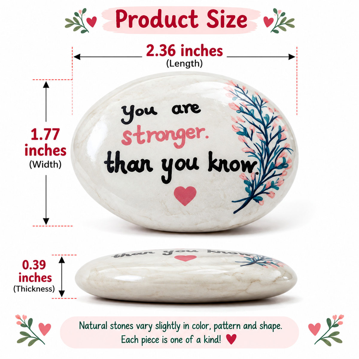 You Are Stronger Than You Know Stone, Inspirational Gift, Desk Decor