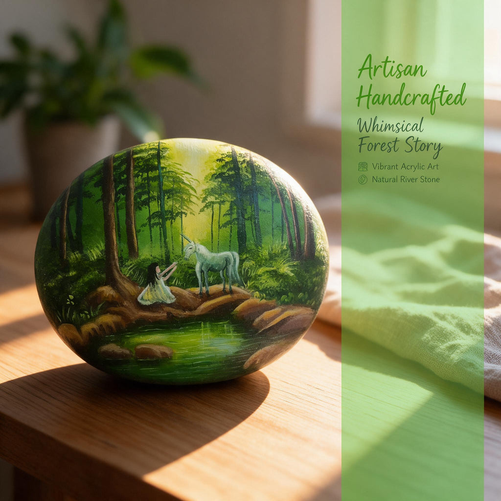 HandPainted Story Stones, Nature & Fantasy Art, Unique Stone Decor
