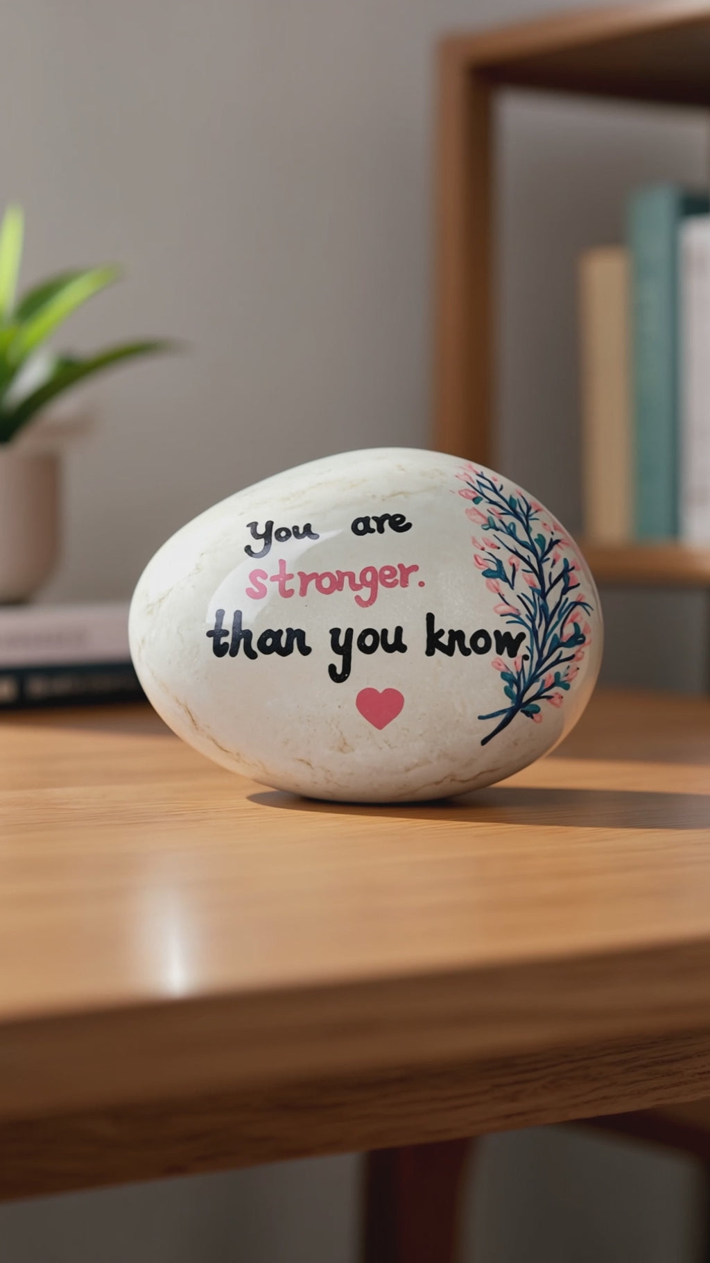 You Are Stronger Than You Know Stone, Inspirational Gift, Desk Decor